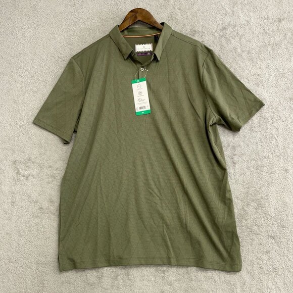 Modern Ambition Men's XL Olive Green Short Sleeve Polo Shirt N0634 - Picture 5 of 11